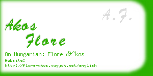 akos flore business card